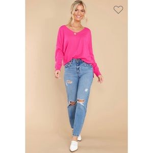 RED DRESS BOUTIQUE Hot Pink Sweater